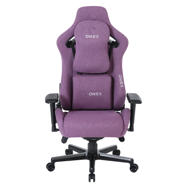 Purple ONEX EV12 Evolution Edition fabric gaming and office chair