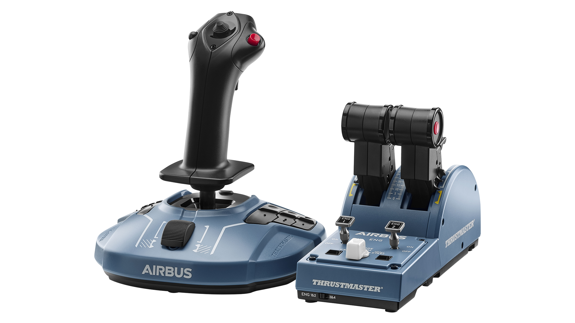 Thrustmaster TCA Officer Pack Airbus Edition sidestick and throttle quadrant
